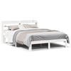 vidaXL Estructura de cama con cabecero madera pino blanco 135x190 cm