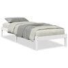 vidaXL Cama extralarga sin colch&oacute;n madera maciza pino blanca 80x210 cm