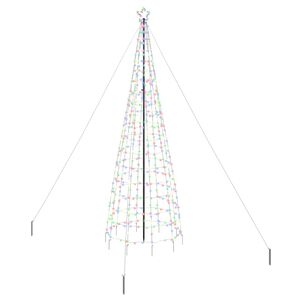 vidaXL Árbol de Navidad LED con estacas de tierra Multicolor 400 cm