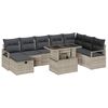 vidaXL Conjunto de sof&aacute; de jard&iacute;n 9 uds. rat&aacute;n sint&eacute;tico