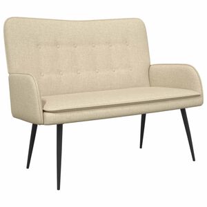vidaXL Sof&aacute; de 2 Plazas Crema 115 x 61 x 87 cm Tela