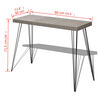vidaXL Mesa consola gris 90x30x71,5 cm