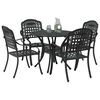 vidaXL Conjunto de Comedor de Jard&iacute;n 5 pcs Negro Aluminio