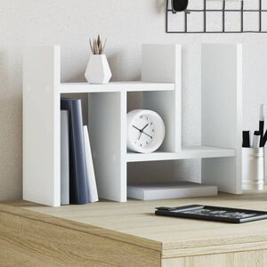vidaXL Organizador escritorio madera blanco 34,5x15,5x35,5 cm