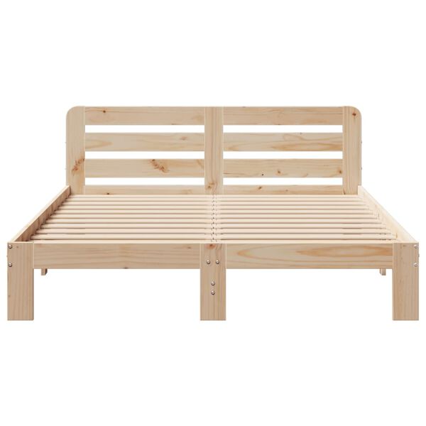 vidaXL Estructura de cama sin colch&oacute;n madera maciza de pino 120x190 cm