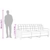 vidaXL Sofá de 3 plazas de cuero sintético gris 180 cm