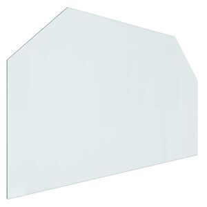 vidaXL Placa de vidrio para chimenea Transparente 100 x 60 cm Cristal