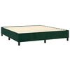 vidaXL Cama box spring con colch&oacute;n terciopelo verde oscuro 180x200 cm
