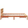 vidaXL Estructura de cama Marr&oacute;n 140 x 190 cm Madera maciza de Pino