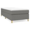 vidaXL Estructura de cama con somier tela gris oscuro 90x200 cm