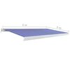 vidaXL Toldo de carrete motorizado azul y blanco 500x300 cm
