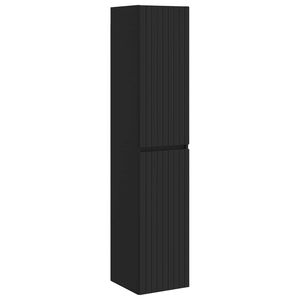 vidaXL Mueble de ba&ntilde;o montado en la pared Negro 33 x 34,5 x 160 cm