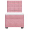 vidaXL Cama box spring con colch&oacute;n terciopelo rosa 90x200 cm