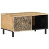 vidaXL Mesa de centro de madera maciza de mango 80x50x40 cm