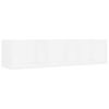 vidaXL Estante de pared para CD madera contrachapada blanco 75x18x18cm