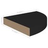 vidaXL Estantes flotantes de esquina 4 uds MDF negro 25x25x3,8 cm