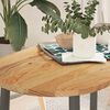 vidaXL Tablero de mesa ovalado madera maciza de roble 100x50x2 cm