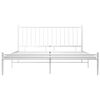 vidaXL Estructura de cama sin colch&oacute;n metal blanco 200x200 cm