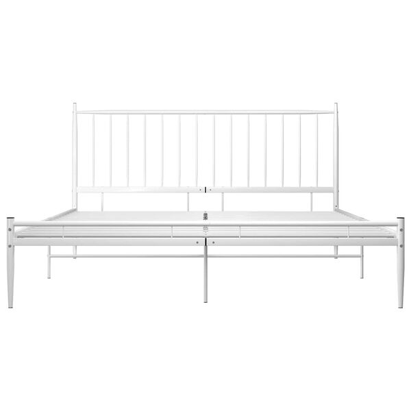 vidaXL Estructura de cama sin colch&oacute;n metal blanco 200x200 cm