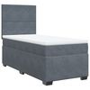 vidaXL Cama box spring con colch&oacute;n terciopelo gris oscuro 80x200 cm