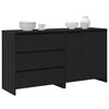 vidaXL Aparador 2 pcs Negro 70 x 41 x 75 cm Madera de ingenier&iacute;a