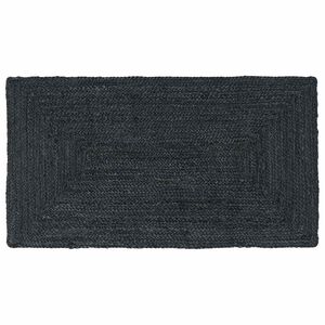 vidaXL Alfombras de &aacute;rea Rectangular Gris oscuro 60 x 110 cm yute