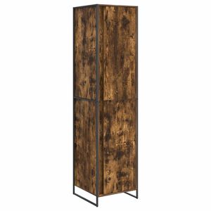 vidaXL Armario 2 pcs Roble Humo 50 x 50 x 200 cm Madera contrachapada