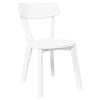 vidaXL Sillas de comedor 2 unidades madera maciza de caucho blanco