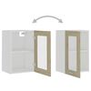 vidaXL Vitrina colgante "Lyon" roble Sonoma 40x31x60 cm madera de ingeniería