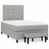 vidaXL Cama box spring con colch&oacute;n tela gris claro 120x190 cm