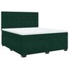 vidaXL Cama box spring con colch&oacute;n terciopelo verde oscuro 180x200 cm