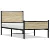 vidaXL Estructura de cama sin colch&oacute;n metal roble Sonoma 80x200 cm