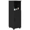 vidaXL Gabinete de Ba&ntilde;o con almacenamiento Negro 30 x 35 x 95 cm