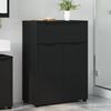 vidaXL Gabinete de Ba&ntilde;o con caj&oacute;n Manual Negro 72,5 x 36,5 x 100 cm