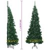 vidaXL &Aacute;rbol de Navidad artificial de esquina verde 210 cm PVC
