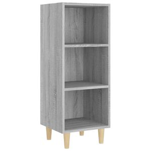 vidaXL Aparador de madera contrachapada gris Sonoma 34,5x32,5x90 cm