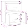 vidaXL Aparador de madera maciza de pino 60x34x75 cm