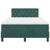 vidaXL Cama Box Spring LED Verde oscuro 120 x 190 cm Terciopelo