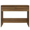 vidaXL Mesa consola madera de ingenier&iacute;a marr&oacute;n roble 100x35x76,5 cm