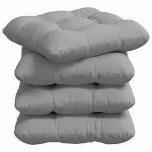 vidaXL Cojines para asiento 4 pcs Gris Nube 45 x 45 x 12 cm tela