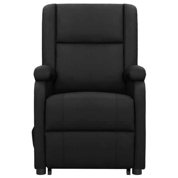 vidaXL Sill&oacute;n elevable cuero sint&eacute;tico negro