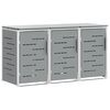 vidaXL Almacenamiento de contenedor con ruedas Acero inoxidable Gris