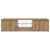 vidaXL Mueble de TV luces LED madera roble artisan 140x40x36 cm