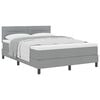 vidaXL Cama tipo Box Spring con colch&oacute;n Gris Claro 140 x 200 cm tela