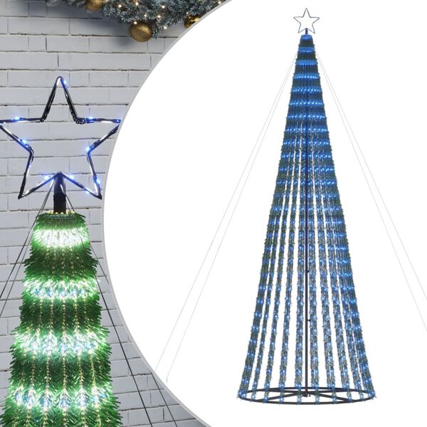 vidaXL &Aacute;rbol de Navidad LED 688 LEDs azul 300 cm