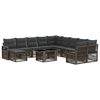 vidaXL Conjunto de sof&aacute;s de jard&iacute;n 12 uds. Gris y Gris Oscuro