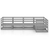 vidaXL Muebles de jardín 5 piezas gris madera de pino maciza
