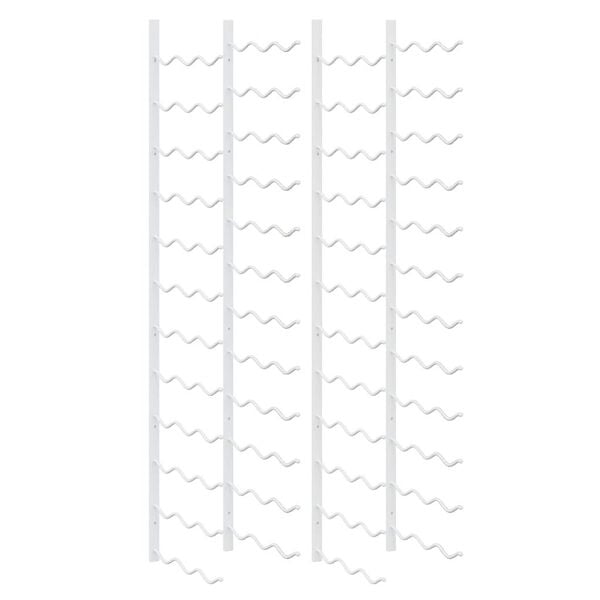 vidaXL Botellero de pared para 36 botellas 2 unidades hierro blanco