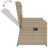 vidaXL Sill&oacute;n reclinable de jard&iacute;n con cojines rat&aacute;n sint&eacute;tico beige