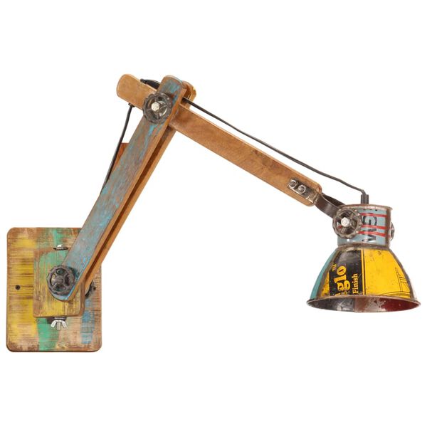 vidaXL L&aacute;mpara de pared estilo industrial redonda multicolor E27